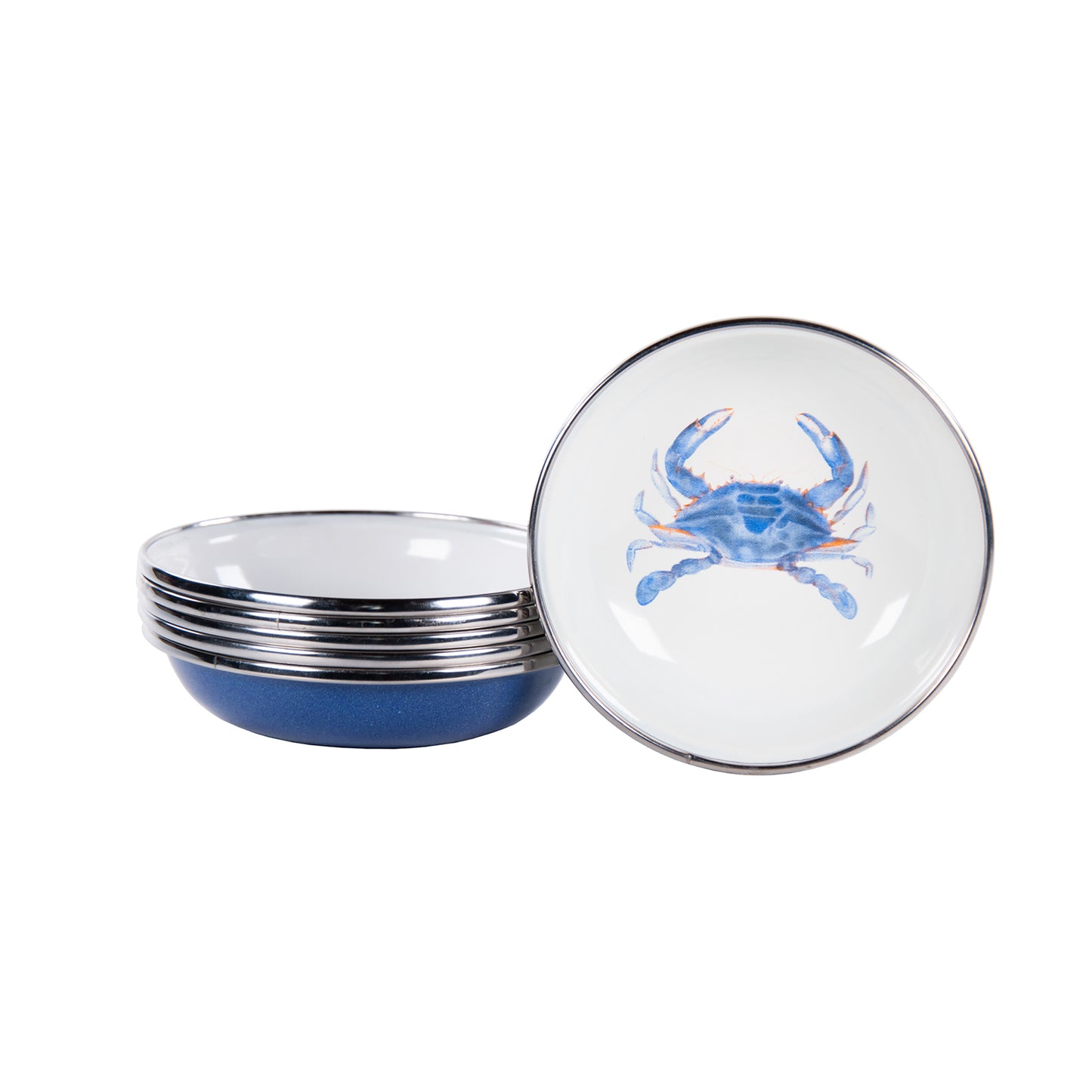 Set Of 6 Blue Crab Tasting Dishes by Golden Rabbit | MIMI