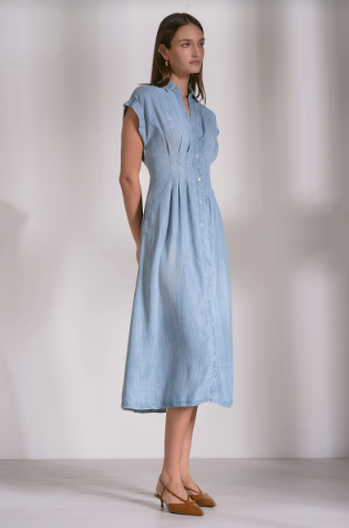 Elan Midi Cap Sleeve Tencil Dress