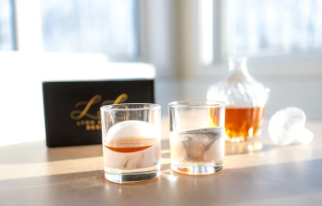 Resin Coated Whiskey Glasses set of 2
