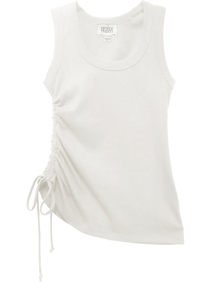 Tia Side-Shirred Tank