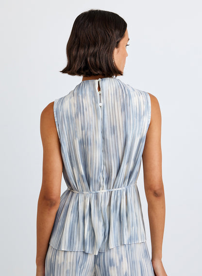 Mock Neck Top W/ Tie Belt