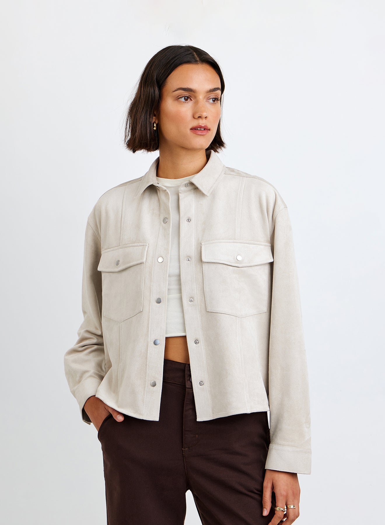 Seamed Pocket Shacket