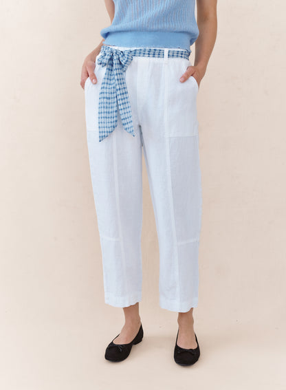 B3395-E97-396 - SEAM PANT WITH PRINTED SASH