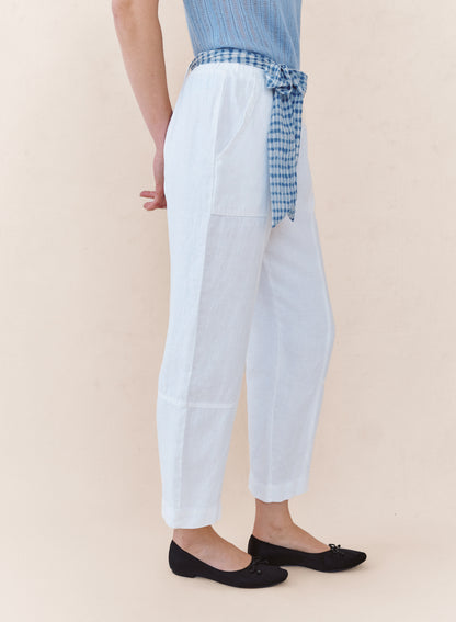 B3395-E97-396 - SEAM PANT WITH PRINTED SASH