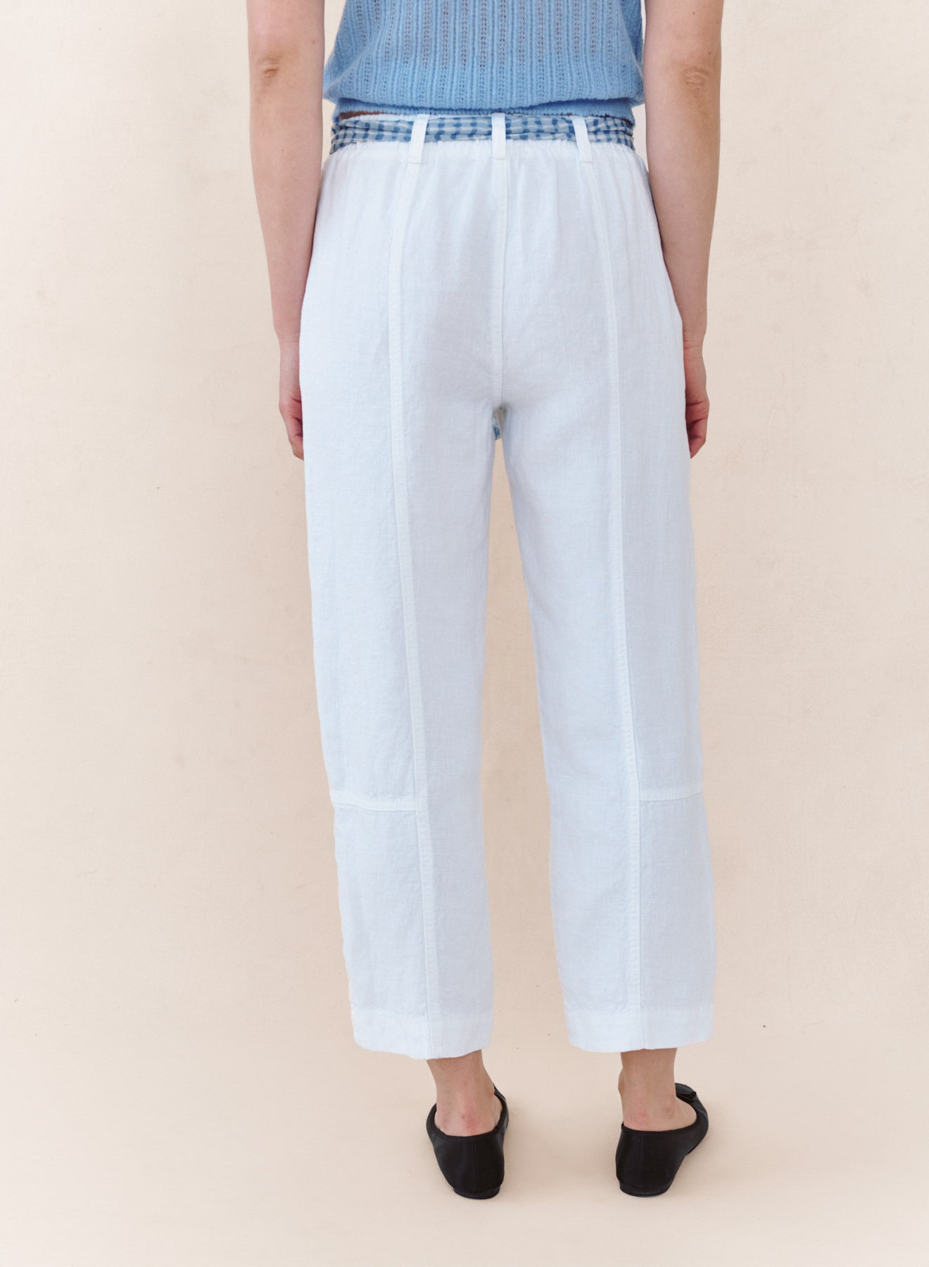 B3395-E97-396 - SEAM PANT WITH PRINTED SASH