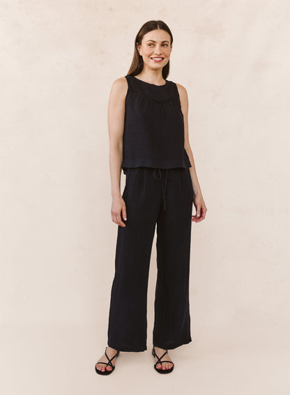 B3483-331-302 - BEACH PANT WITH LATTICE STRIPE