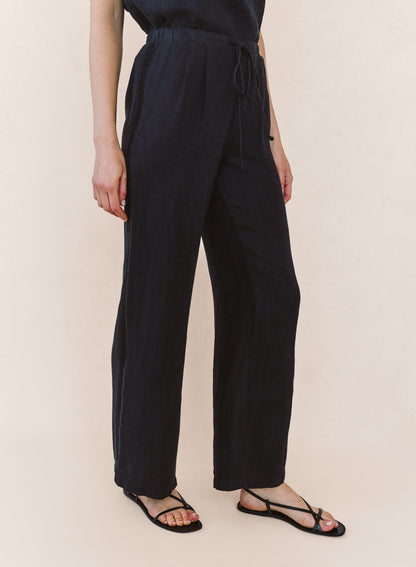 B3483-331-302 - BEACH PANT WITH LATTICE STRIPE