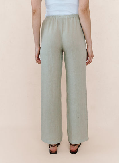 B3483-331-302 - BEACH PANT WITH LATTICE STRIPE