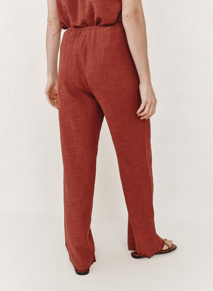 B3423-F94-302 - FRAY HEM BEACH PANT