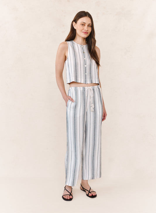 B3431-K49-304 - TASSEL CORD DRAWSTRING CROP