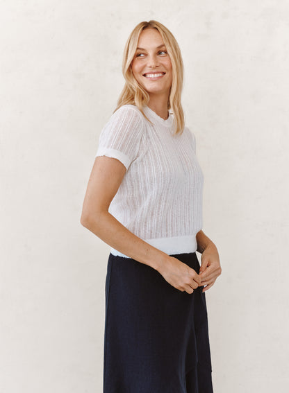 B2650-K85-304 - SHORT SLEEVE SWEATER TOP