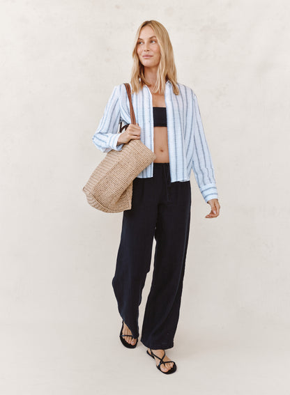 B4176-K48-304 - CLEAN SPLIT BACK BUTTON DOWN SHIRT