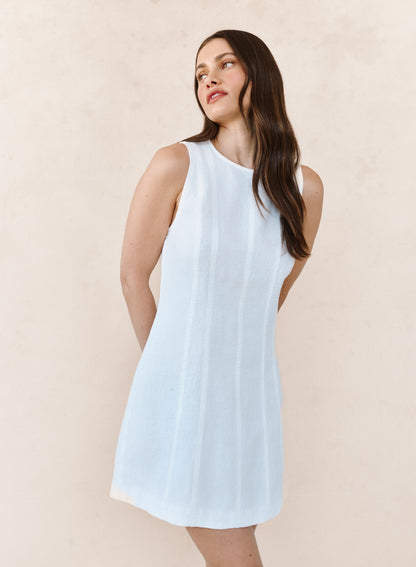 B6621-E97-302 - SEAMED ZIP BACK MINI DRESS