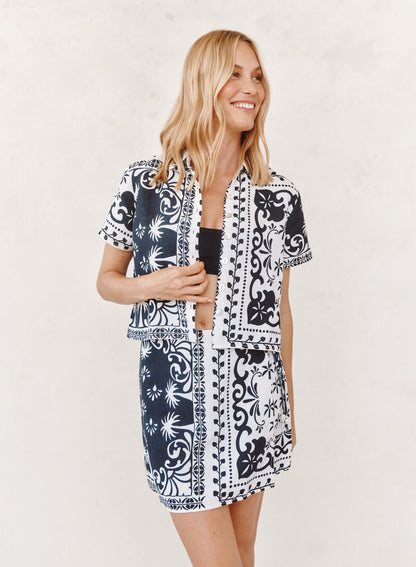 B2469-K52-304 - BANDANA SHORT SLEEVE CAMP SHIRT