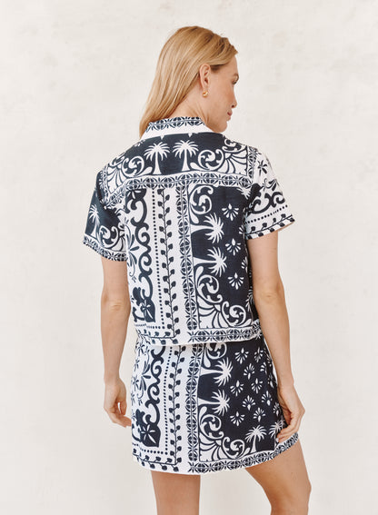 B2469-K52-304 - BANDANA SHORT SLEEVE CAMP SHIRT