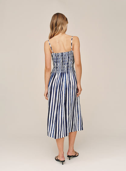 B6766-K97-304 - SMOCKED MIDI DRESS