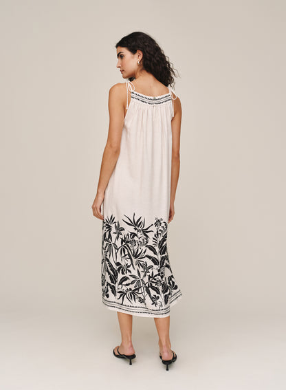 B60004-L26-304 - TIE STRAP MAXI DRESS