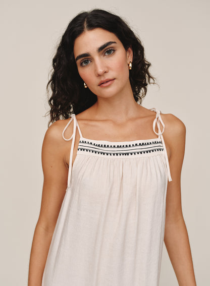 B60004-L26-304 - TIE STRAP MAXI DRESS