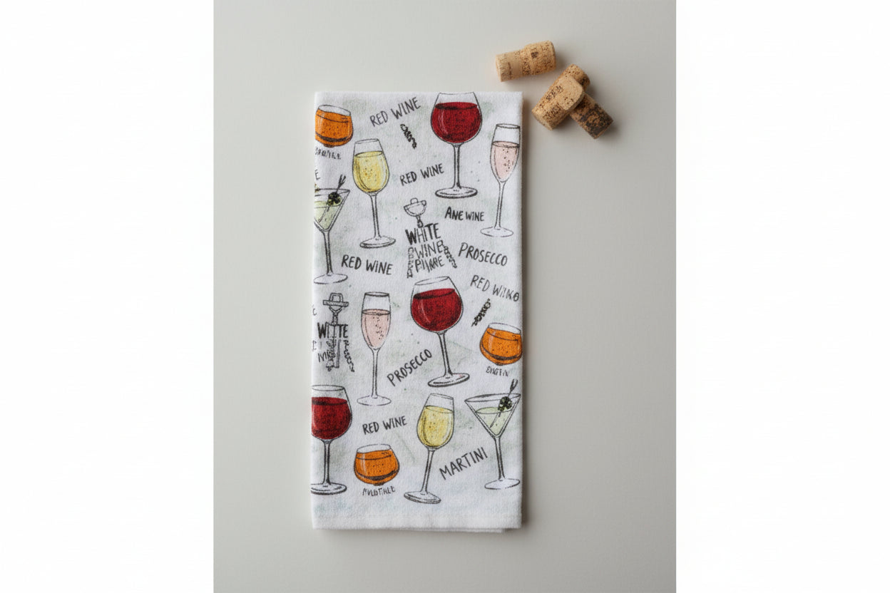 Wine & Cheer Bar Towel