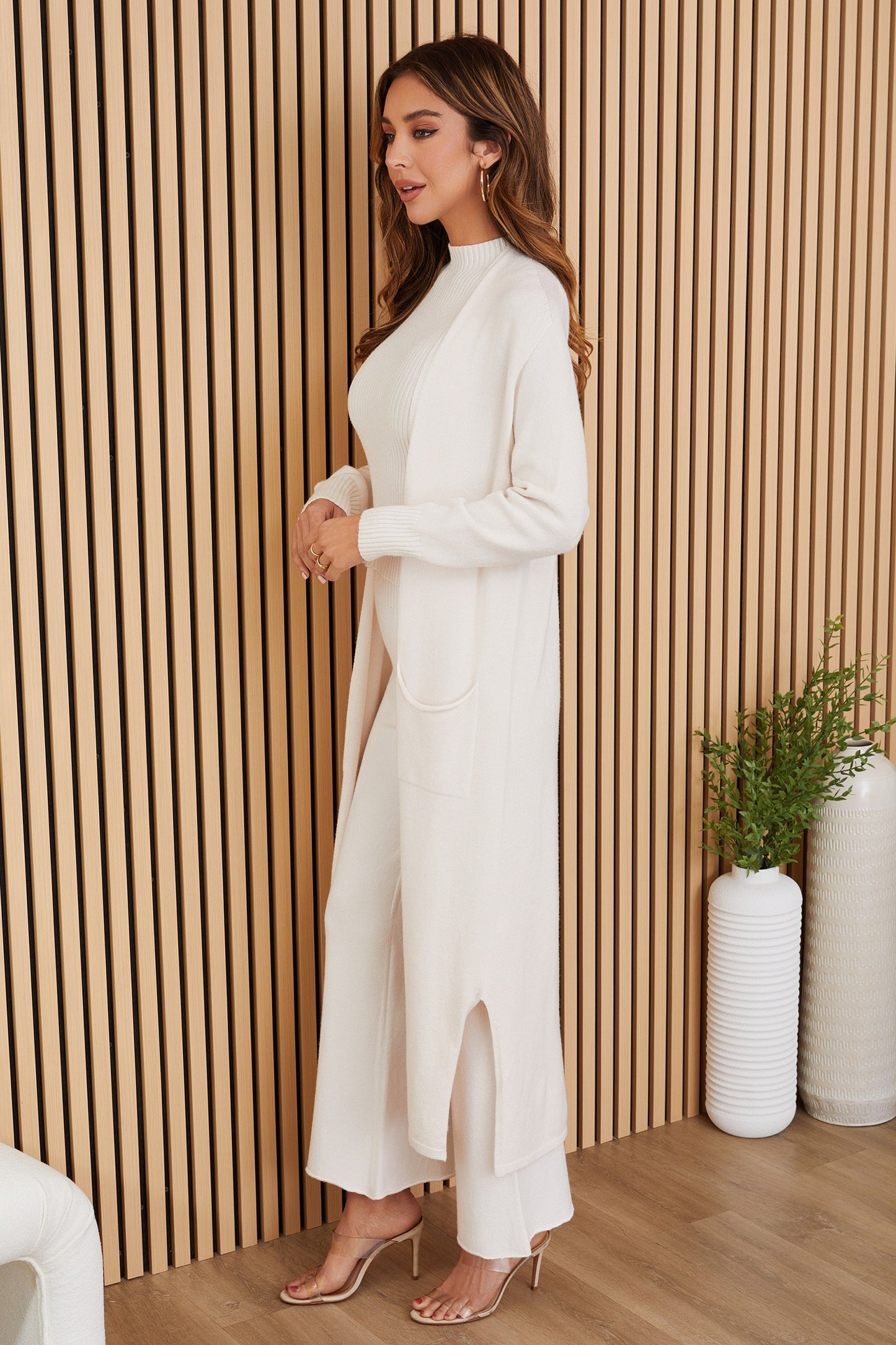 Mid Length Knit Cardigan