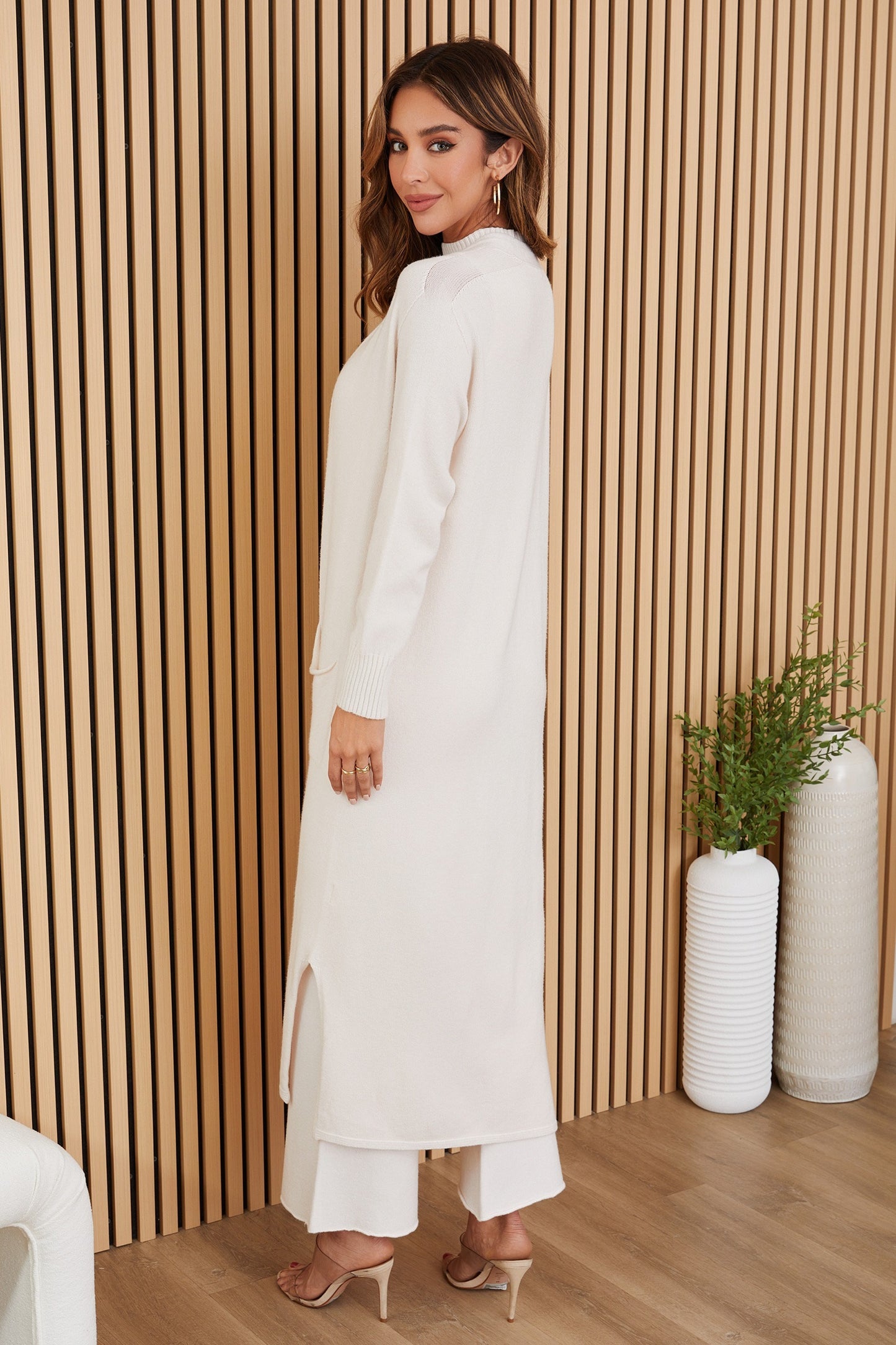 Mid Length Knit Cardigan
