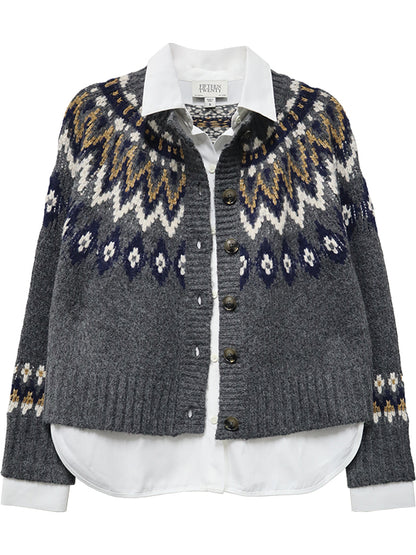 Alina Mixed Media Cardigan