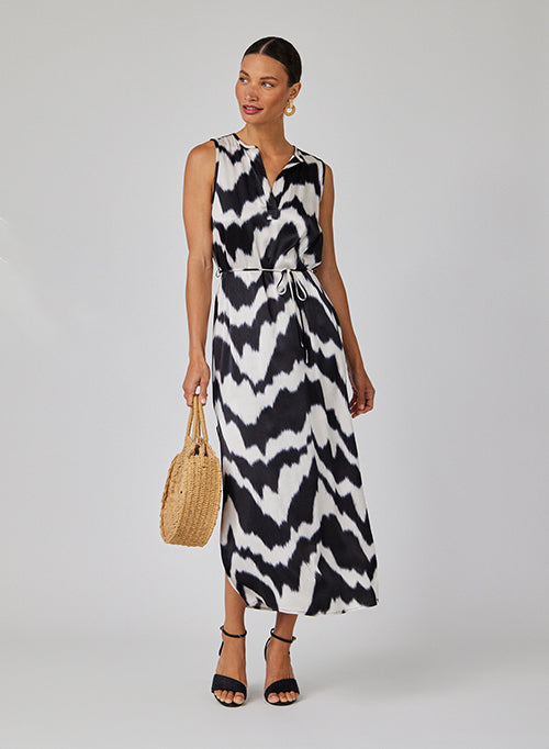 Sleeveless Belted Maxi Dress