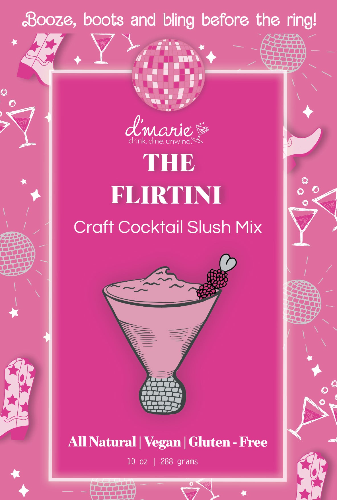The Flirtini Craft Cocktail Slush Mix
