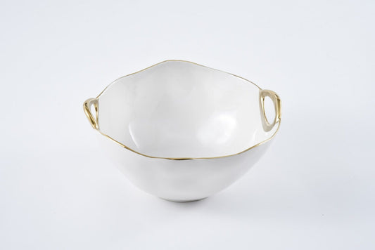 Large Bowl Gold Handles by Pampa Bay