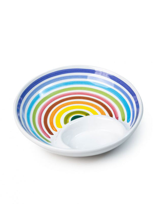 Hand-Painted Bread And Olive Oil Plate 15Cm
