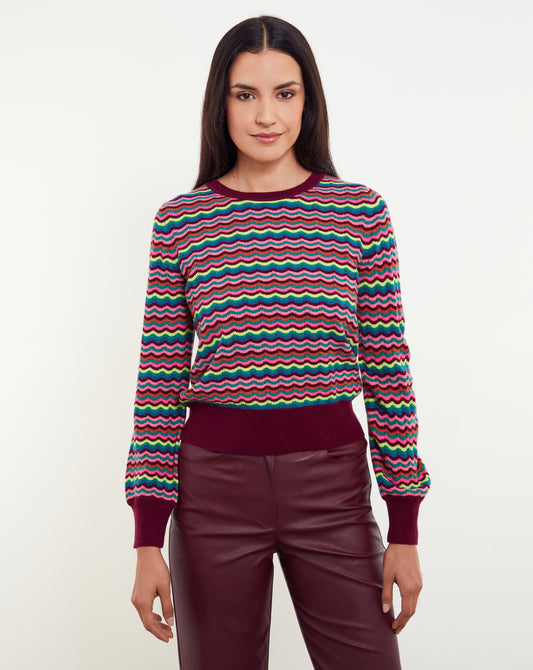Cassie Wave Stitch Crew by &Isla