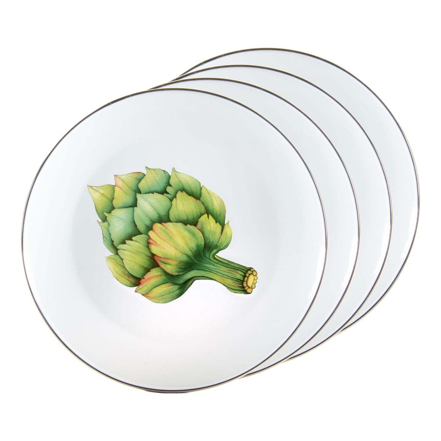 Set Of 4 Fresh Produce Dinner Plates by Golden Rabbit | MIMI