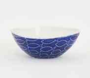 Fish Pattern Bowl, Ceramic, Cobalt