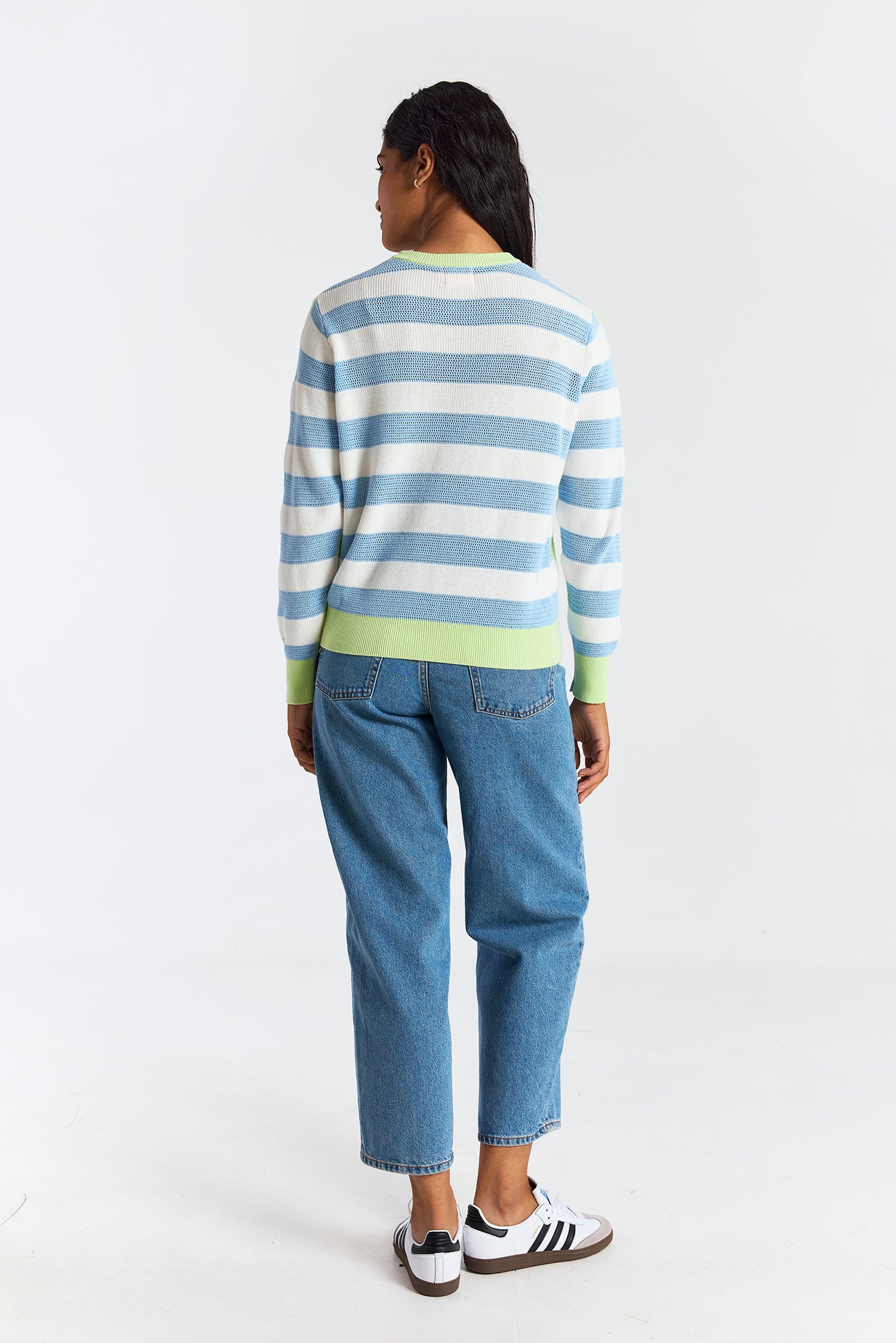 MESH STRIPE CREW