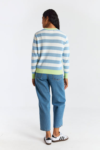 MESH STRIPE CREW