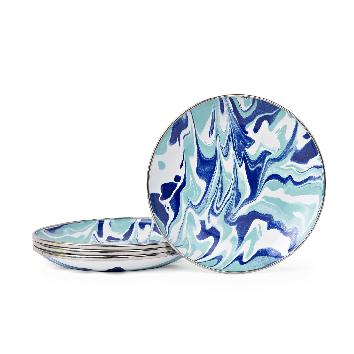 Set Of 4 Lagoon Appetizer Plates