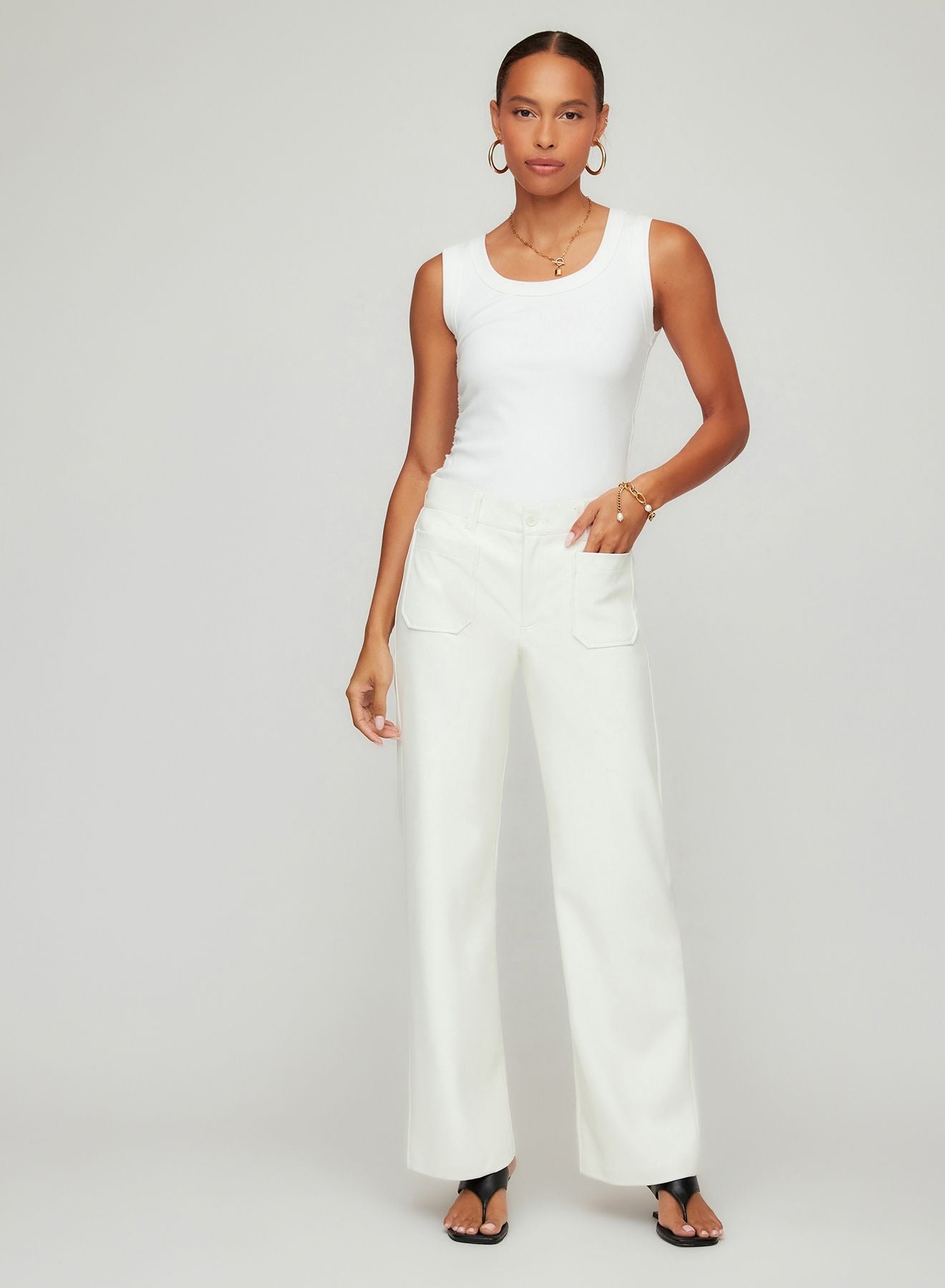 Sophia Cropped Wide Leg Pants