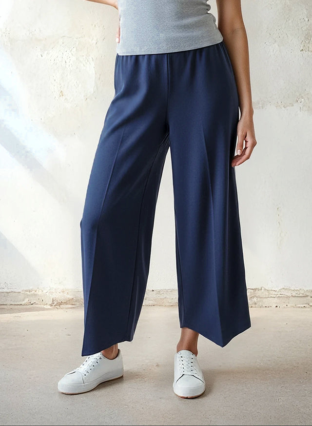 Wide-Leg Cropped Pants
