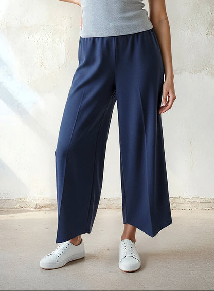 Wide-Leg Cropped Pants