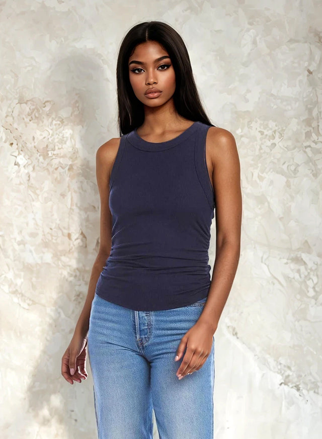 Side Shirred Tank