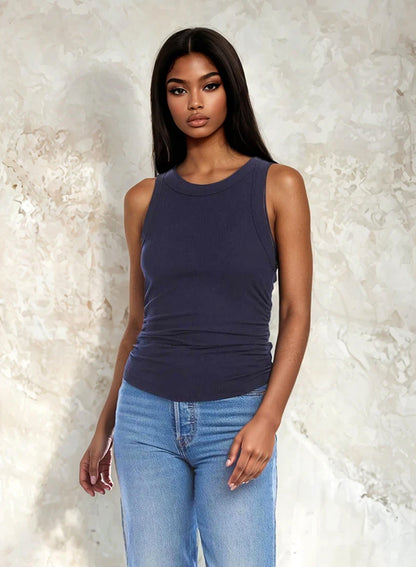 Side Shirred Tank