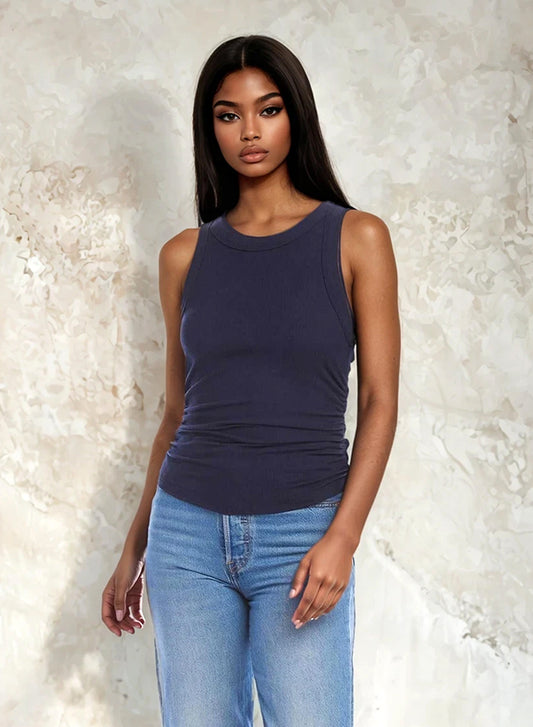 Side Shirred Tank