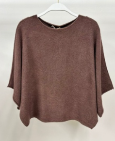 Crew Neck Batwing Knit Top