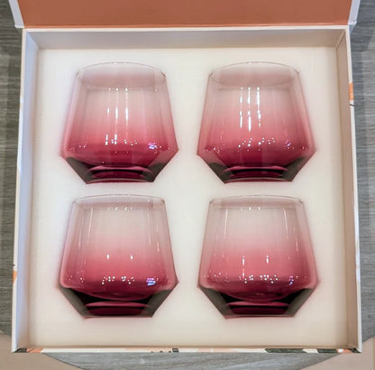 Chrysanthemum Cocktail Glass Set of 4 - Byrdeen
