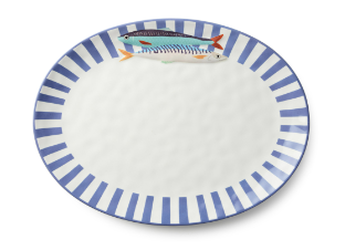 Something Fishy Oval Platter 16"x12"