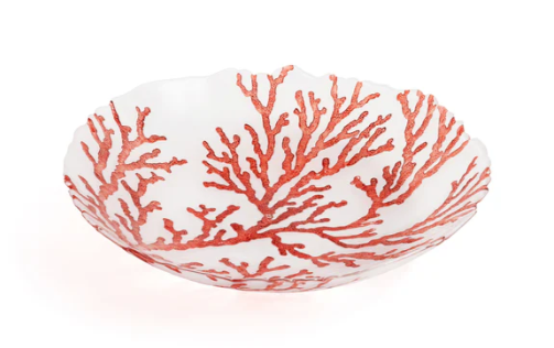 Glass Coral Design Bowl