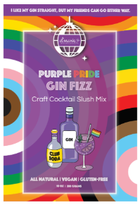 Purple Pride Gin Fizz Craft Cocktail Slush Mix