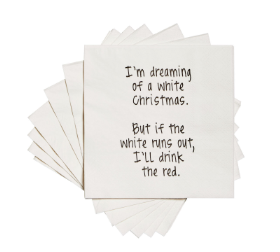 White Christmas napkins