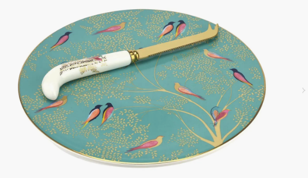 CHEESE PLATE AND KNIFE 9"