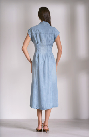Elan Midi Cap Sleeve Tencil Dress
